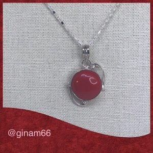 New Beautiful Simulated Red Coral Pendant